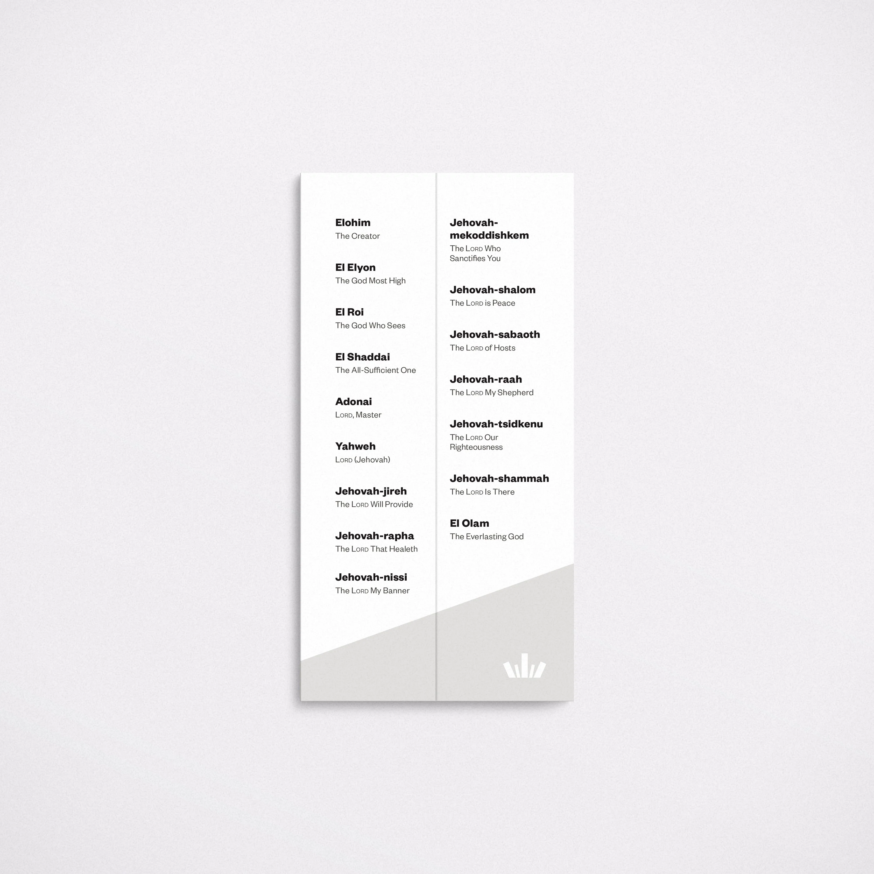 BOOKMARK - NAMES OF GOD - Image 2